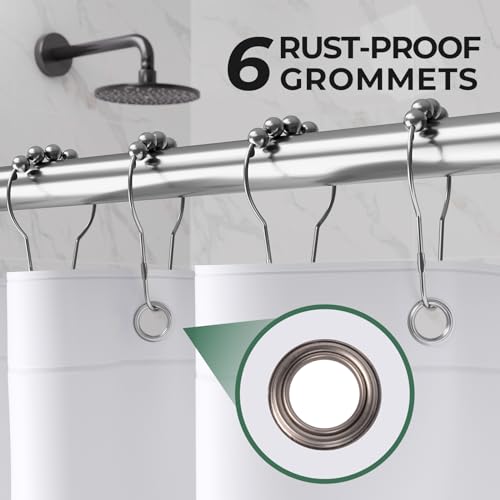 AmazerBath Stall Shower Curtain Liner 2 Pack, 36 x 72 Inches PEVA Plastic Shower Liner with 2 Weighted Stones and 6 Rustproof Metal Grommet, Lightweight Waterproof Shower Curtain - White - color: White, size: 36"W x 72"L (Pack of 2)