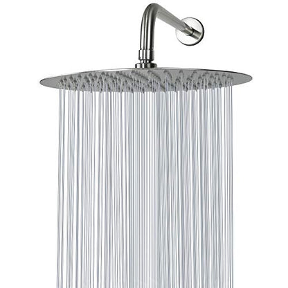 NearMoon Rain Shower Head, Ultra-Thin Design-Pressure Boosting, Awesome Some Experience, High Flow Stainless Steel Rainfall Head (12 Inch, Brushed Nickel) - color: Brushed Nickel, size: 12 Inch