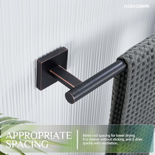 KOKOSIRI Towel Rings 9-Inch Bathroom Hand Towel Rack Wall Mount Towel Bar Oil Rubbed Bronze Stainless Steel Bathroom Hardware Kitchen Storage, B4005ORB-L9 - color: Oil Rubbed Bronze