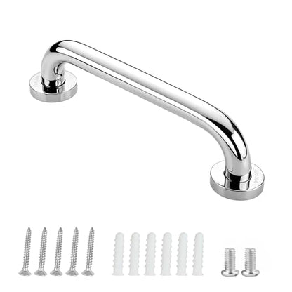 Shower Grab Bars for Bathroom, 12 Inch Handicap Grab Bars, 304 Stainless Steel Safety Bars for Shower and Bathtub, Shower Handle for Senior, Elderly, Handicap