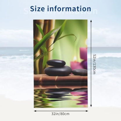 Zen Stones and Bamboo Bath Towel Super Absorbent Beach Towels Microfiber Bathroom Towel 32 x 52 Inch - color: Zen Stones and Bamboo