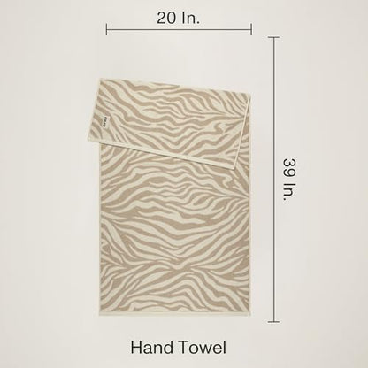 Everlayer Luxury XL Hand Towels, 2 Pack, 20 x 39 Inch, Made in Portugal | 500 GSM, 100% Combed Cotton, Utra-Soft & Plush, Reversible Design, Oeko-Tex Certified, Oversized, Incl 2 Pieces, Sand Allover - color: Sand Allover, size: Hand Towel, style: 2 Pcs