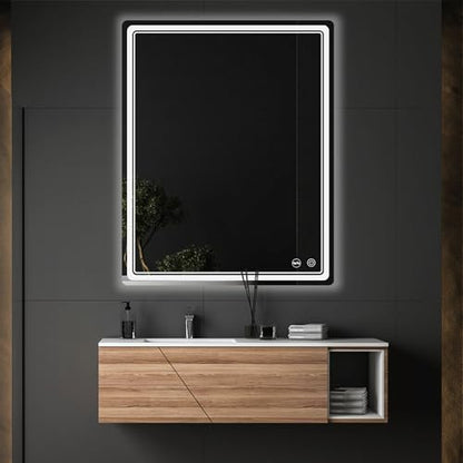 LED Bathroom Mirror with Lights, Anti-Fog, Dimmable, Lighted Bathroom Vanity Mirror for Wall, UL-Certified (32 x 40) - size: 40"L x 32"W