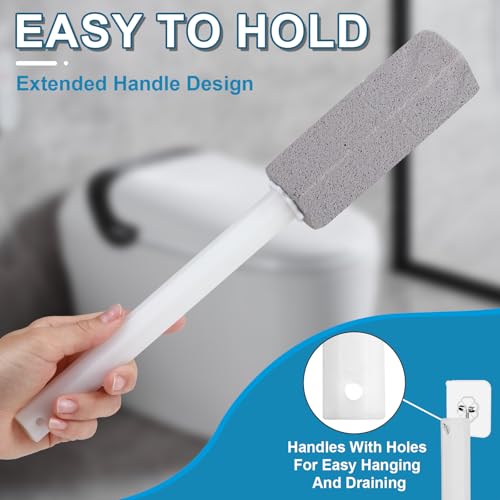 5 Packs Pumice Cleaning Stone with Extra Long Handle, Pumice Stone for Toilet Bowl Clean for Cleaning Toilets, Bathtubs, Grills, Swimming Pools, Sinks - size: 5 Pack