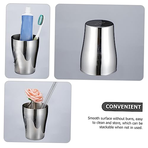 PRETYZOOM Stainless Steel Rinsing Cup Multi Function Mouth Cup for Brushing Teeth Camping Daily Use Elegant Design Easy to Clean for Any Beverage