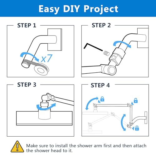 PDPBath Brass 16 Inch Shower Head Extension Arm, Upgrade Flexible Height & Angle Adjustable Shower Arm Extender with Lock Joints, for Fixed Shower Head & Handheld Shower Head, Oil Rubbed Bronze - color: Oil Rubbed Bronze, style: 6 Inch + 10 Inch