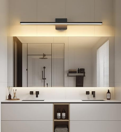 JUSHENG Black Vanity Lights Fixtures LED for Bathroom 5CCT Dimmable LED Bar | 5CCT Dimmable Bathroom Vanity Light Fixtures LED Vanity Light Bar 31.5'' Inch 32W ETL Certificated - color: Black-5CCT, size: 31.5'' Long-Dimmable