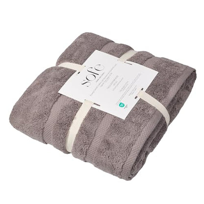 SOFE H&L | Olea Luxury Turkish Cotton Bath Towel Set of 1 : 1 Jumbo Bath Towel - Dark Gray | Premium, Soft, Durable, Absorbent | XL Bath Towels Oversized - color: Dark Gray, size: Set of 1 (1 Jumbo Bath Towel)