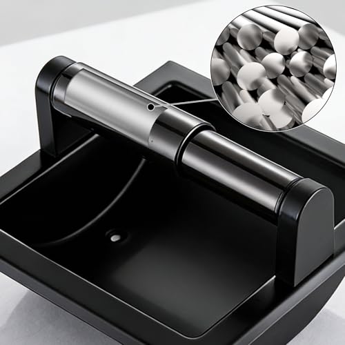 1 Pcs Matte Black Recessed Toilet Paper Holder for Large Rolls, Pivoting Black Toilet Paper Holder Wall Mount Stainless Steel, in Wall Toilet Paper Holder Black, Bathroom Toilet Paper Wall Holder