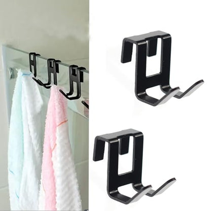 Shower Door Hooks (2-Pack), Towel Hooks for Bathroom Frameless Glass Shower Door, Shower Squeegee Hooks, Razor Hook