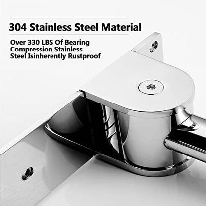 Flip-Up Bathroom Grab Bar 304 Stainless Steel Toilet Safety Handrails 23.6 Inch Foldable Handicap Grab Rail Shower Assist Support for Elderly Seniors Disabled Pregnant,Gloss - color: Gloss