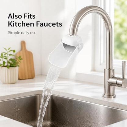 Faucet Extender for Toddlers, Sink Extender for Bathroom & Kitchen,Tap Extension for Easy Hand Washing(Grey) - color: Grey