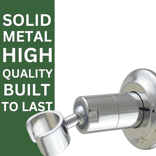 High Sierra® - Solid Metal Wall Mounted Holder for Handheld Shower Heads - Brushed Nickel Finish - color: Nickel