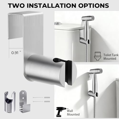 Handheld Toilet Bidet Sprayer for Toilet - 2 Spray Functions for Bathroom Diaper Shower,Premium Stainless Steel Bathroom Bidet Hand-held Toilet Sprinkler (2 Spray Functions)