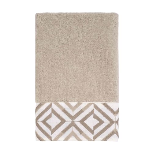 Avanti Linens - Fingertip Towel, Soft & Absorbent Cotton (Harlow Collection, Linen) - color: Linen, size: Fingertip Towel
