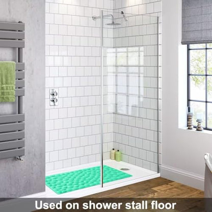 Non-Slip Bathtub Mat OTHWAY Soft Rubber Bathroom Bathmat with Strong Suction Cups (Fruit Green, 16x31.5 inch) - color: Fruit Green, size: 31.5" x 16" (Rectangular)