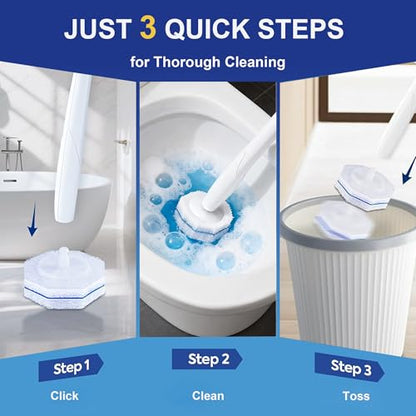 60 Count Toilet Bowl Cleaner Wand Refills Compatible with CLOROX, Disposable Toilet Brush Refills, Replacement Brush Heads for Cleaning System - size: 60 Count (Pack of 1)