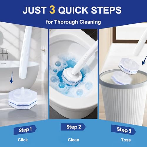 20 Count Toilet Bowl Cleaner Wand Refills Compatible with CLOROX, Disposable Toilet Brush Refills, Replacement Brush Heads for Cleaning System - size: 20 Count (Pack of 1)