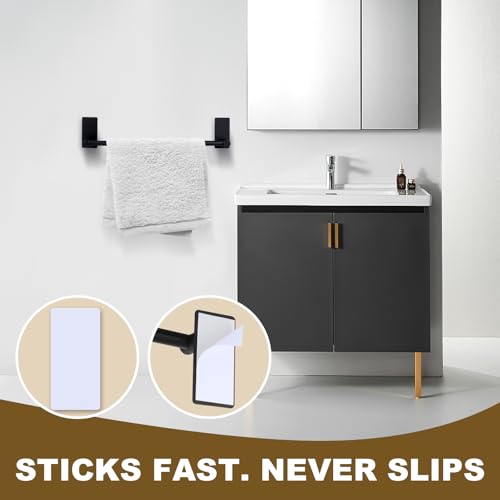 8-Pack 3.29x1.6 Inch Self-Adhesive Towel Bar Strips | Strong Bathroom Holder No Stickers | Fits Most Racks | Strips Only – Holder Excluded