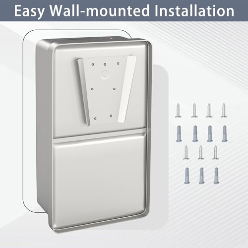 HARDURA Commercial Soap Dispenser Wall Mount Stainless Steel | Vertical, Manual Liquid Pump, Rust-Proof, Leak Free for Bathroom, 43.96oz (1300ml)