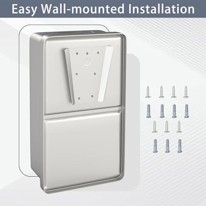 HARDURA Commercial Soap Dispenser Wall Mount Stainless Steel | Vertical, Manual Liquid Pump, Rust-Proof, Leak Free for Bathroom, 43.96oz (1300ml)