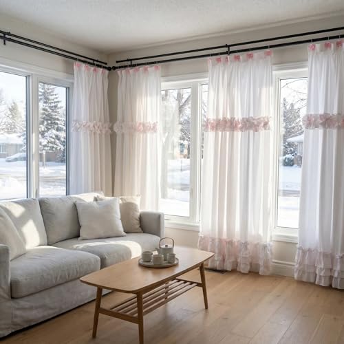 12PCS Decorative Shower Curtain Hooks with Shining Diamond,Rust Resistant Pink Bow Knot Hangers,Cute Shower Curtain Rings Hooks for Home Bathroom Decor Supplies