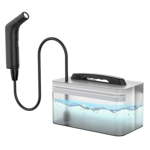 Teabelle 2.3L Portable Electric Bidet, 2-Speed Pressure, USB Rechargeable | Soft Pressure Sprayer, for Bathroom, RV Car & Outdoor Camping, Mini Body Washing Cleaner with USB Cable
