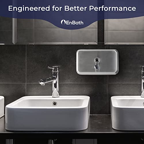 Horizontal Commercial Soap Dispenser Wall Mount, 304 Stainless Steel & Solid Brass Pump Core, Hand Soap Dispenser with Corrosion-Proof Lining for Bathrooms & Kitchens, 37oz/1100ml ADA Compliant - style: Horizontal