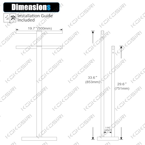 KOKOSIRI Bathroom Towel Rack 2-Tier Free Standing Towel Bars with Marble Base, Stainless Steel Stand Towels Holder, Thicken Steady Design, Champagne Bronze THS0003-CPG - color: Champagne Bronze