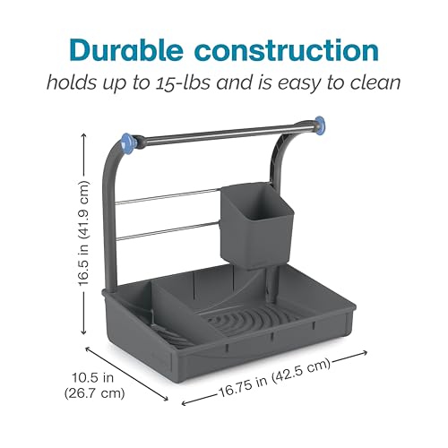 Polder Under Sink Storage Caddy, Kitchen and Bathroom Organization and Storage with Tray, Easy-to-Assemble, 16.75" x 10.5" x 16.5"