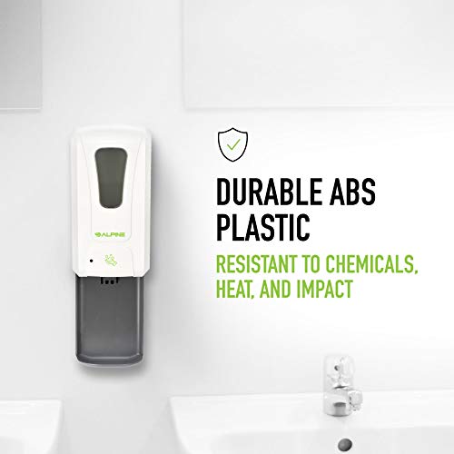 Alpine Automatic Hand Sanitizer Dispenser - Touchless Soap Dispenser with Drip Tray for Restaurant, Hospital, School, Hotel, Kitchen and Bathroom -1200mL Foam - style: Foam w/ Drip Tray