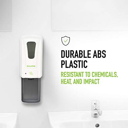 Alpine Automatic Hand Sanitizer Dispenser - Touchless Soap Dispenser with Drip Tray for Restaurant, Hospital, School, Hotel, Kitchen and Bathroom -1200mL Foam - style: Foam w/ Drip Tray
