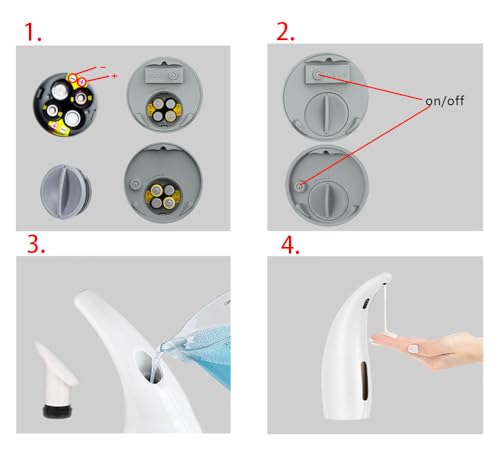 Soap Dispenser,Adjustable 4-Level Touchless Bath Kitchen Countertop Automatic Soap Dispenser with Infrared Motion Sensor,IPX6 Waterproof.Perfect for Bathroom and Kitchen. - color: Silver-adjustable Dispenser
