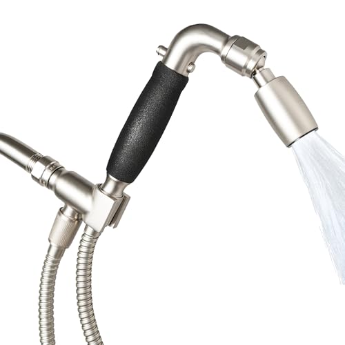 High Sierra® Solid Lead-Free Metal Handheld Shower Head, Trickle Valve, Includes 72” Flexible Stainless Steel Hose With Biofilm Resistant Silicone Inner Tube, Holder. Low Flow 1.8 GPM. Nickel - color: Nickel, size: 1.8 GPM