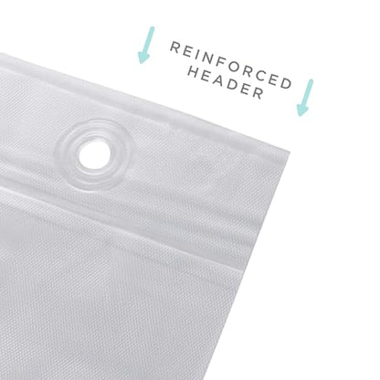 Bath Bliss PVC Standard Shower Liner | 3G | 70"x 72" | Magnetic Hem | Frost - color: Frost