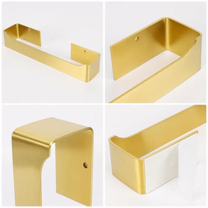 Self Adhesive Hand Towel Holder/Towel Ring,Stainless Steel Hand Towel Bar Rustproof Stick on Wall-Towel Rack for Bathroom/Kitchen (1, Brushed Gold, 9 Inch) - color: Brushed Gold