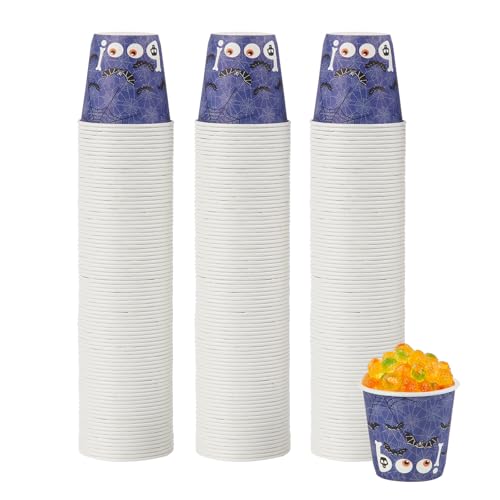 Tamone 300 Pack Halloween Cups 3 oz Bathroom Cups, 3 oz Paper Cups, Mouthwash Cups, Disposable Paper Cups 3oz Purple for Party, Picnic, BBQ, Travel, Home and Event - color: Purple