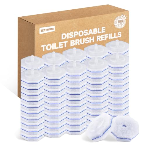 100 Count Toilet Wand Refills Compatible with Clorox Toilet Wand | 5X Cleaning Power Toilet Bowl Cleaners & 3-Layer High-Density Toilet Scrubber Refill-No Falling Apart, Instant Foam Cleaning - size: 1 Count (Pack of 100)