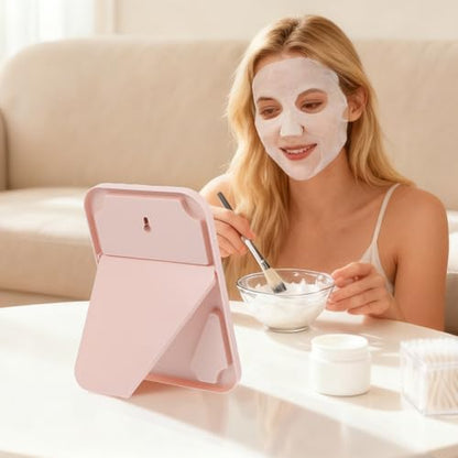 12 Pcs Spa Party Mirrors Spa Party Supplies for Girls, Pink Sleepover Accessory Favors Makeup Mirror for Sleepover Slumber Birthday Christmas Favors Gift