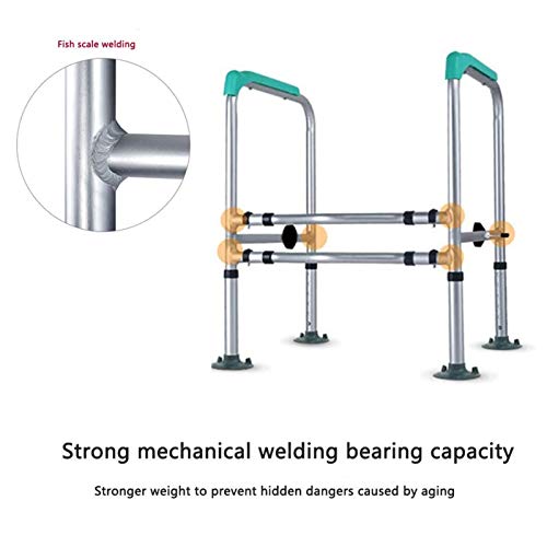 Toilet Safety Frame Free Standing Toilet Grab Bars Surrounding Rail Bathroom Handrail Adjustable Height with Safety Handles for Elderly, Disabled, Handicapped, Bathroom ALGFree