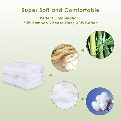 Large Bath Towels for Body, Sensitive,for Adult Kids Baby Luxury Hotel Spa Gym Super Soft Highly Absorbent Bathroom Towels 30" x 54",1 Pack White