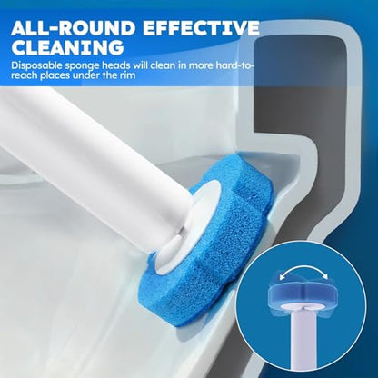 Disposable Toilet Brush 2 Pack- Each Toilet Bowl Brush with 8PCS Refills - size: 2 Brush+ 16 Refills