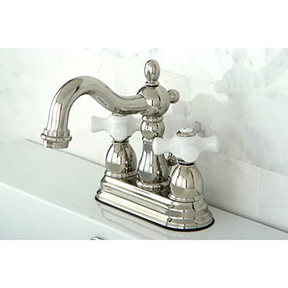 Kingston KB1606PX 4" Centerset Bathroom Faucet, Polished Nickel - color: Polished Nickel