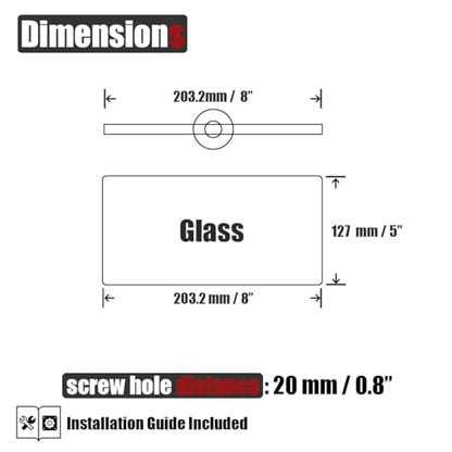 JQK Bathroom Glass Shelf, Tempered Glass Shower Storage 8 by 5 inches, 304 Stainless Steel Champagne Bronze Wall Mount, TGS101L8-CB - color: Champagne Bronze, size: 8 Inch (1 Pack)