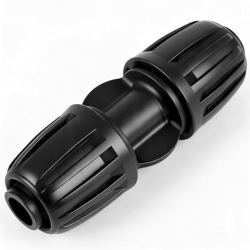 1/2 Inch Drip Irrigation Coupling Fittings, 10 Pieces Barbed Locked Coupler Connectors for 1/2 Inch Irrigation Tubing (1/2" ID x 0.670" OD) Anti-leak Straight Coupling for Garden Drip Systems - size: 1/2" Lock Nut Coupling
