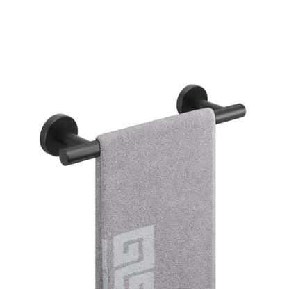NearMoon Bath Towel Bar, Thicken Stainless Steel Shower Towel Rack Holder Wall Mounted for Bathroom, 10-lnch Overall Length-7-lnch Usable Hanging Space (1 Pack, Matte Black) - color: Matte Black, size: 10 Inch