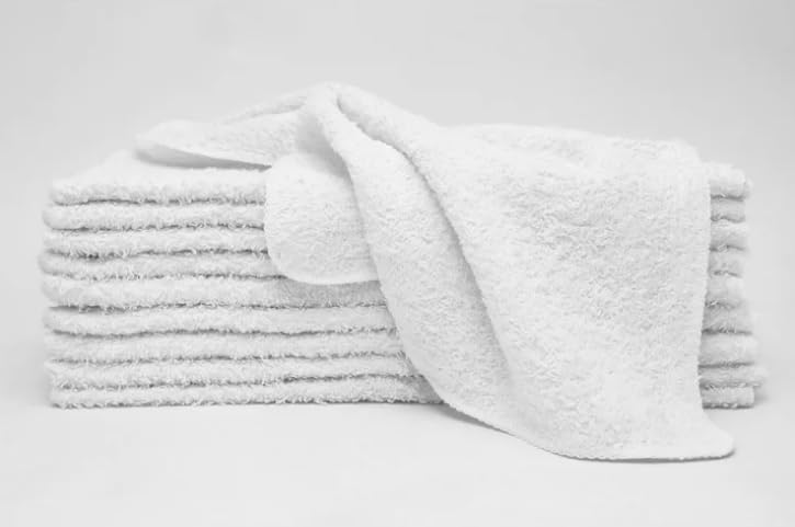White Cotton Washcloth Pack - 18 Count
