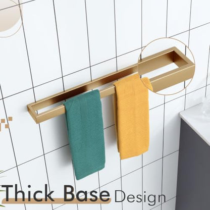 KOKOSIRI Towel Bar for Bathroom Wall Mount Bath Towel Holder 24-Inch Kitchen Rack Champagne Bronze Stainless Steel, 1 Pack B4008CPG-L24 - color: Champagne Bronze, size: 24-Inch