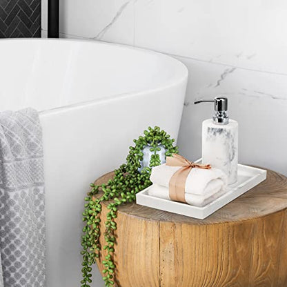 Luxspire Soap Dispenser, Cylinder-Shaped Soap Bottles, Gravel White, 1pack | 320ml Premium resin, modern cylindrical design easy clean pump, multi-purpose liquid storage - color: Marble