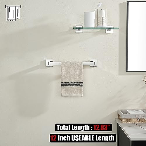 JQK Polished Towel Bar, Rounded Edges 18.41 Inch Towel Rack, 304 Stainless Steel Bathroom Wall Mount, Useable Length 16 Inch, TB250L16-CH - color: Polished Steel, size: 16.41 Inch